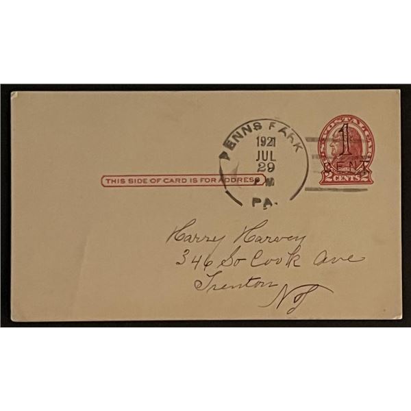 1921 Pennsylvania to New Jersey First Day Cover