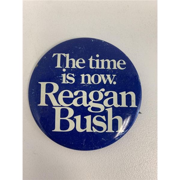 The time is now Reagan Bush pin