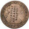 Image 2 : 1774 B D-78 Counterstamped Spanish 2 Reales VG10
