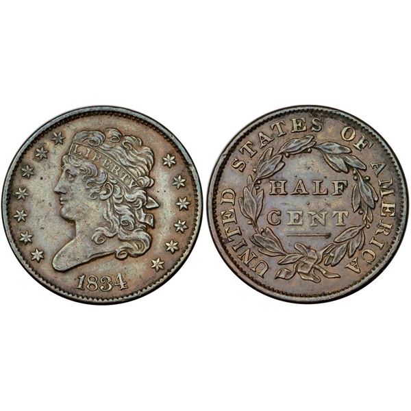 Trio of Classic Head Half Cents 1828 & 1834