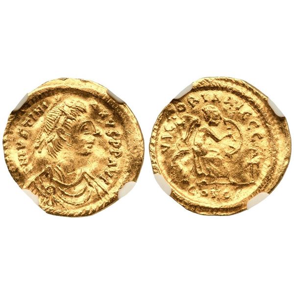 Byzantine Empire Justinian I, AD 527-565 AV Semissis (2.01g)