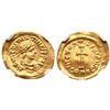 Image 1 : Byzantine Empire: Tiberius II Constantine, AD 578-582, AV Tremissis (1.50g) NGC Ch AU (scratches)