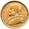 Image 2 : Papal States Piux IX gold 20 Lire XXII 1867-R ANACS AU50 Details (Cleaned)