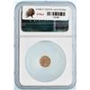 Image 5 : 1856-Dated Indian - Wreath W/Star Round California Gold Token (0.30g) NGC MS62