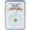 Image 4 : 1865-Dated Indian - Wreath Octagonal California Gold Token (0.20g) NGC MS62