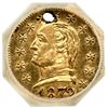 Image 2 : 1872 BG-722 Octagonal Washington California Gold 25C ICG MS60 Details (Holed)