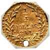 Image 3 : 1880 BG-799X Octagonal Indian California Gold 25C NGC UNC Details (Holed)
