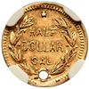Image 3 : 1871 BG-1045 Round Liberty California Gold 50c NGC UNC Details (Holed)