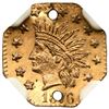 Image 2 : 1876 BG-953 Octagonal Indian California Gold 50c NGC UNC Details (Holed)
