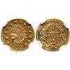 Image 1 : 1872 BG-1207 Round Indian California Gold $1 NGC AU Details (Mount Removed)