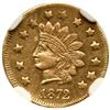 Image 2 : 1872 BG-1207 Round Indian California Gold $1 NGC AU Details (Mount Removed)