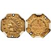 Image 1 : 1875 BG-1127 Octagonal Indian California Gold $1 NGC AU Details (Holed)