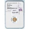Image 4 : 1875 BG-1127 Octagonal Indian California Gold $1 NGC AU Details (Holed)