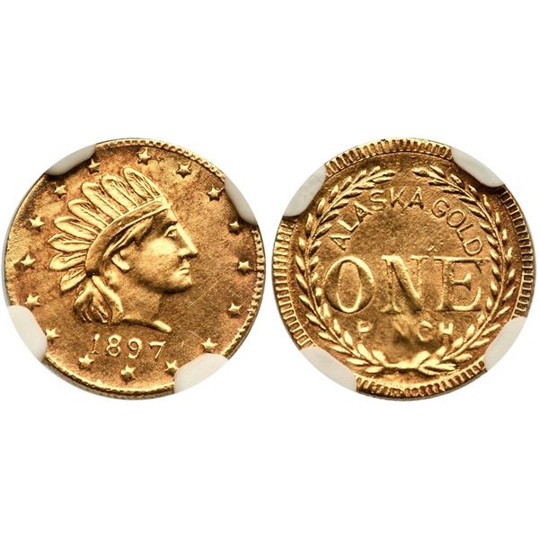 1897-Dated AIRD-2 R-5 Alaska Indian One Pinch Round Head Right NGC UNC Details (Mount Removed)