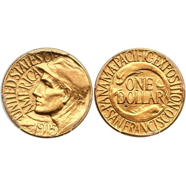 1915-S Panama-Pacific Gold $1 PCGS AU58