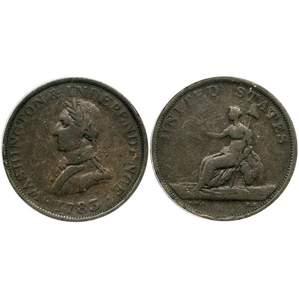1783 Sm Military Bust Washington ANACS VG8