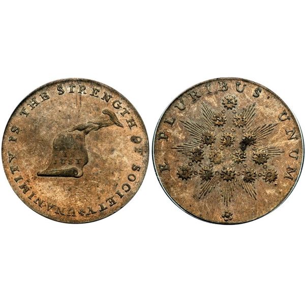 (1794) PCGS AU58 Plain Edge Kentucky Cent