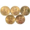 Image 2 : Lot of 5 $20 Saint Gaudens