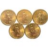Image 2 : Lot of 5 $20 Saint Gaudens