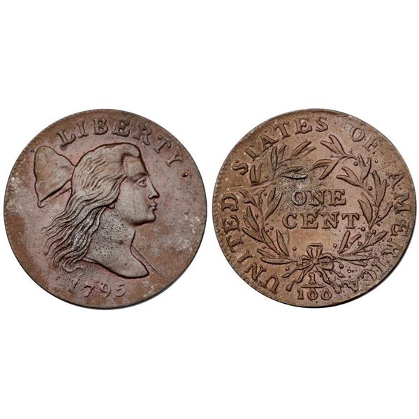 1795 S-80 R-5- ELECTROTYPE Jefferson Head AU50