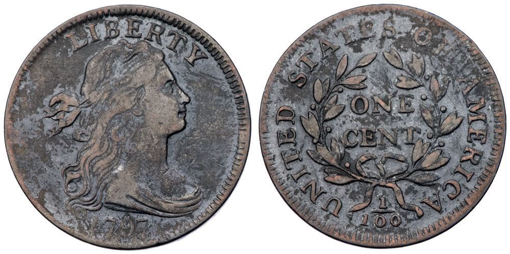 1797 1797 S-132 R-5+ VG10 - Early Cents Auctions