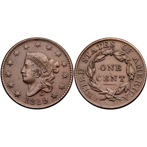 1819 N-2 R-1 Large Date AU55