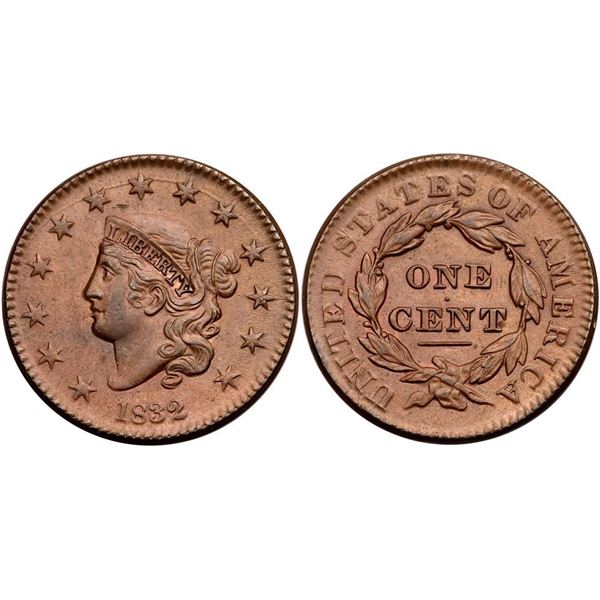 1832 N-2 R-3 Small Letters MS63