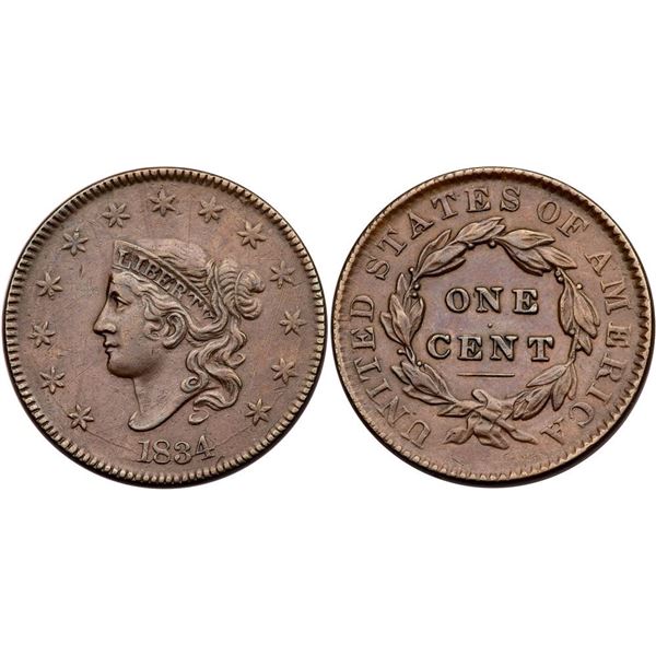 1834 N-5 R-5 Lg 8, Lg Stars, Med Letters F12