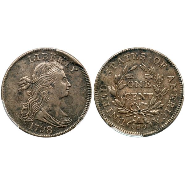 1798 S-148 R-2 Large 8 PCGS XF Details (Cleaning)