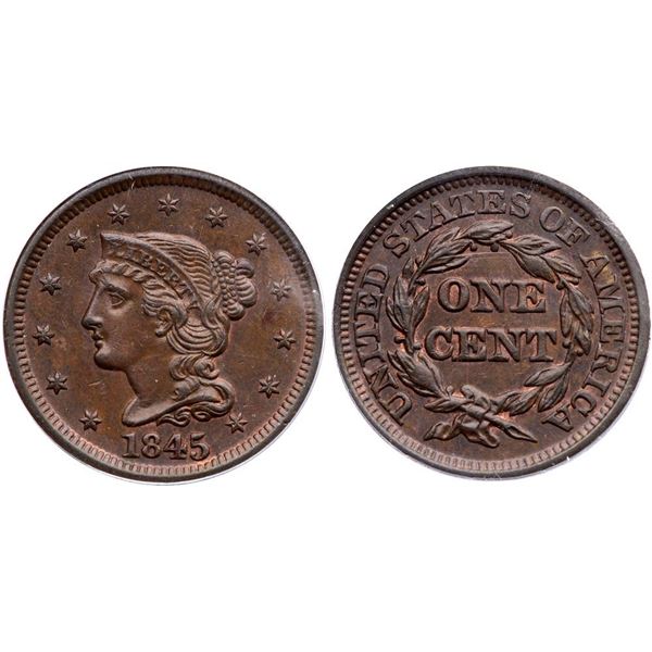 1845 N-13 R-2 PCGS MS63BN