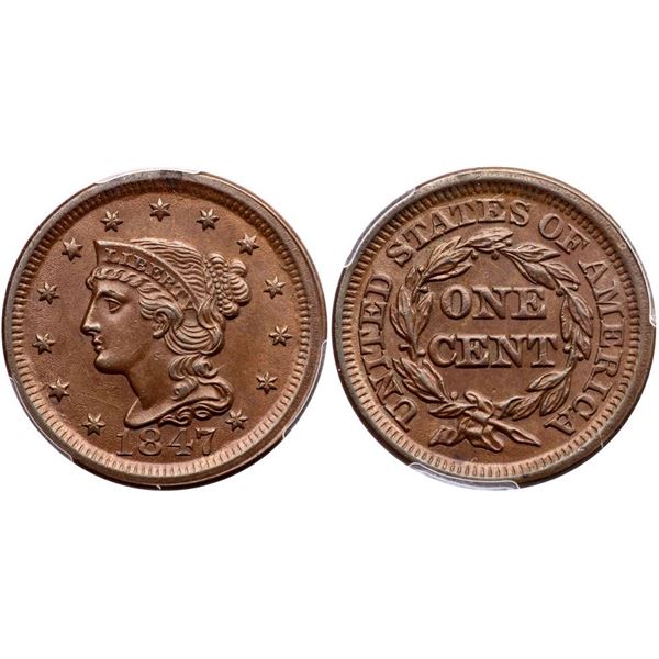 1847 N-26 R-3 PCGS MS63BN