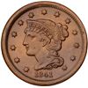 Image 2 : 1841 Counterfeit Copy Braided Hair Cent MS60