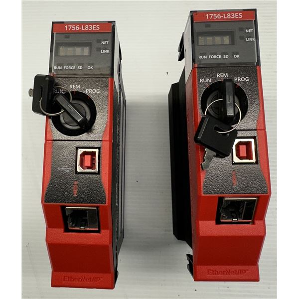 (2) Allen Bradley #1756-L83ES Guardlogix 5580 Controllers