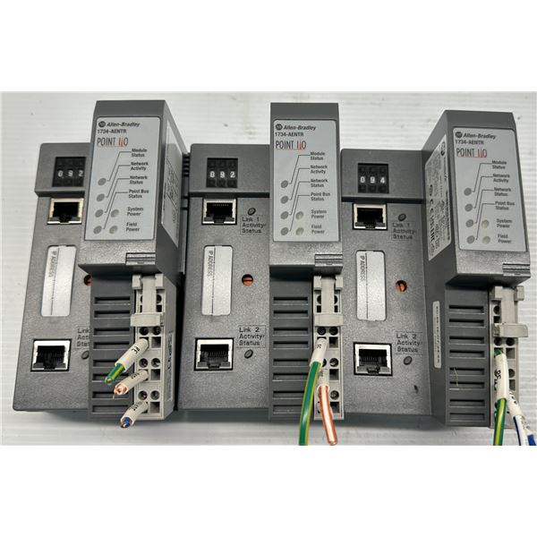(3) Allen Bradley #1734-AENTR Dual Port Ethernet IP Adapters