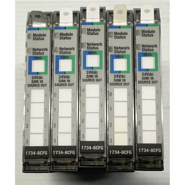 (5) Allen Bradley #1734-8CFG Sink In Source Out Modules