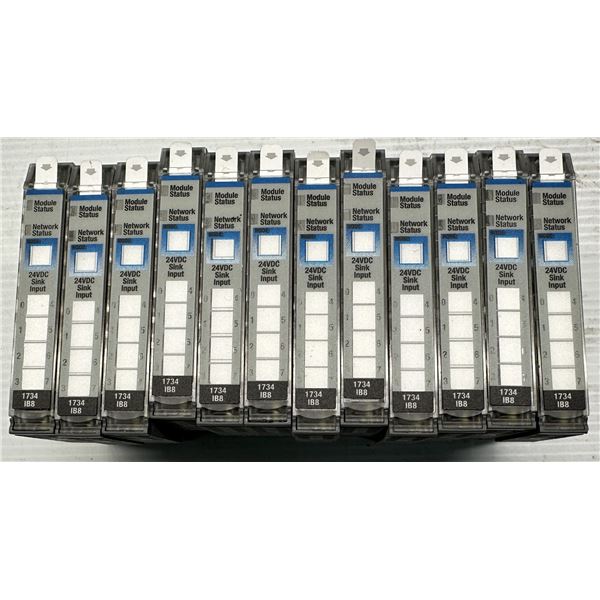 Lot of (12) Allen Bradley #1734-IB8 Sink Input Modules
