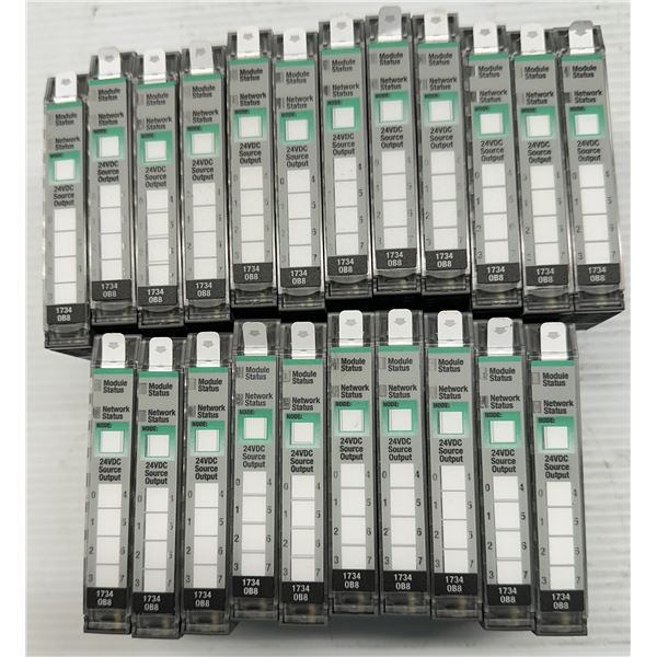 Lot of (22) Allen Bradley #1734-OB8 Source Output Modules