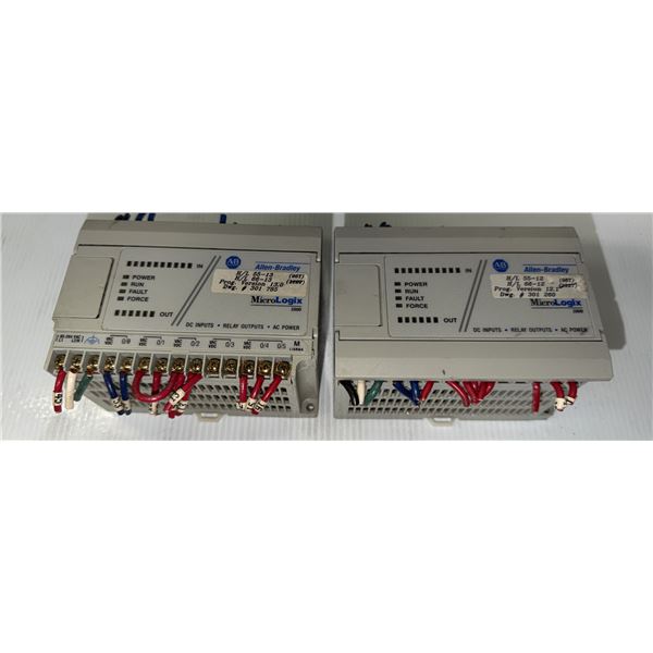 (2) Allen-Bradley #1761-L16BWA MicroLogix 1000 Modules