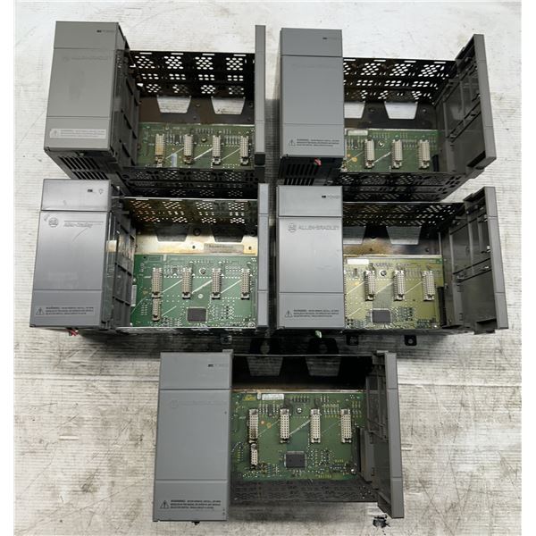 (5) Allen Bradley #1746-A4 4-Slot Racks w/#1746-P1 Power Supplies