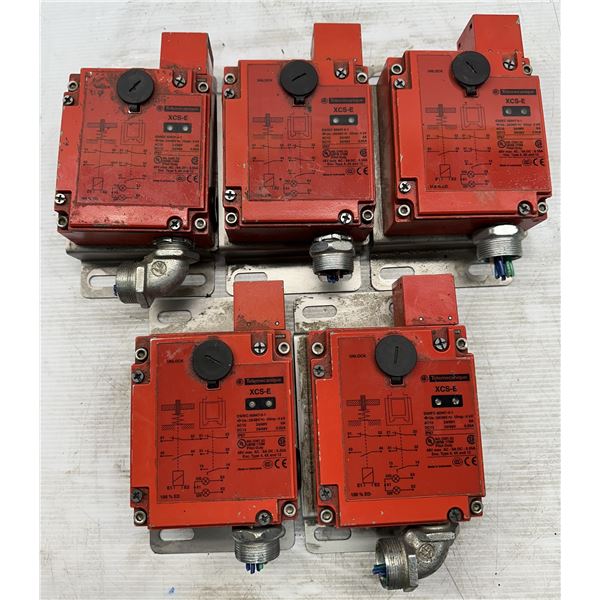 (5) Telemecanique #XCS-E7313 Safety Interlock Switches
