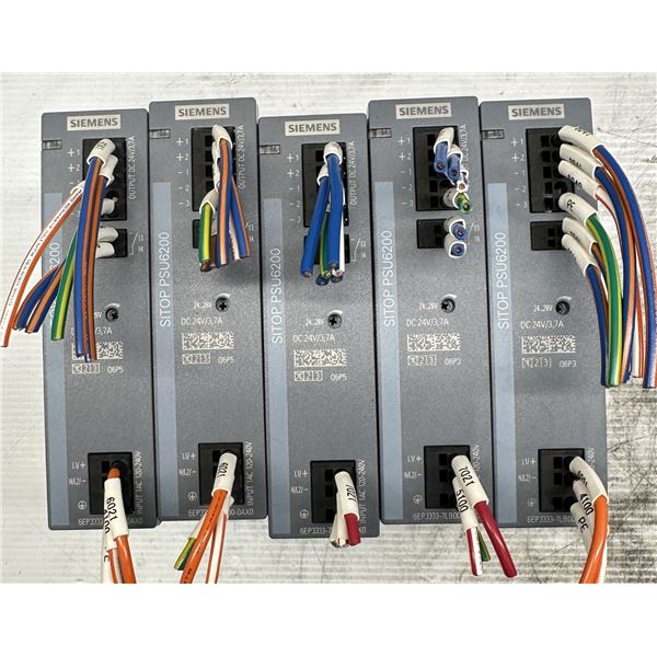 (5) Siemens #6EP3333-7LB00-0AX0 SITOP PSU6200 Power Supplies