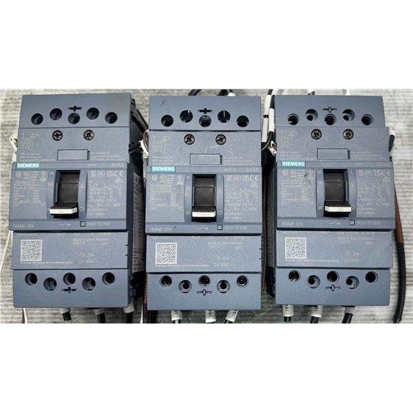 (3) Siemens #3VA5125-6ED31-0AA0 Circuit Breakers