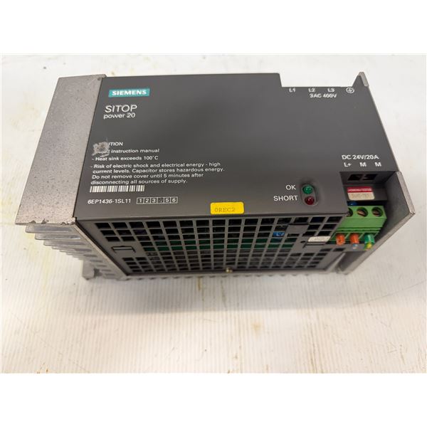 Siemens #6EP1436-1SL11 SITOP Power 20 Power Supply