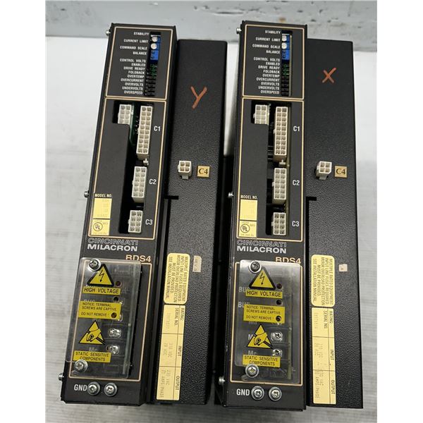 (2) Cincinnati Milacron #BDS4 220 23 615A32 Servo Drives