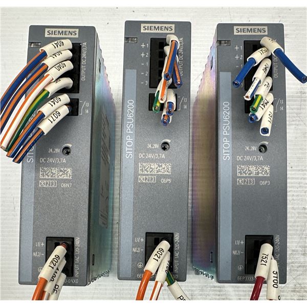 (3) Siemens #6EP3333-7LB00-0AX0 SITOP PSU6200 Power Supplies