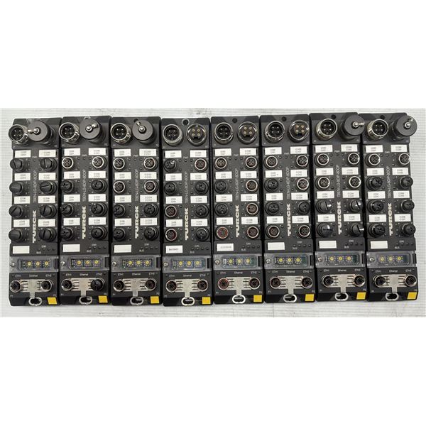 Lot of (8) Turck #TBEN-LG-8DIP-8DOP Multiprotocol Remote I/O Blocks