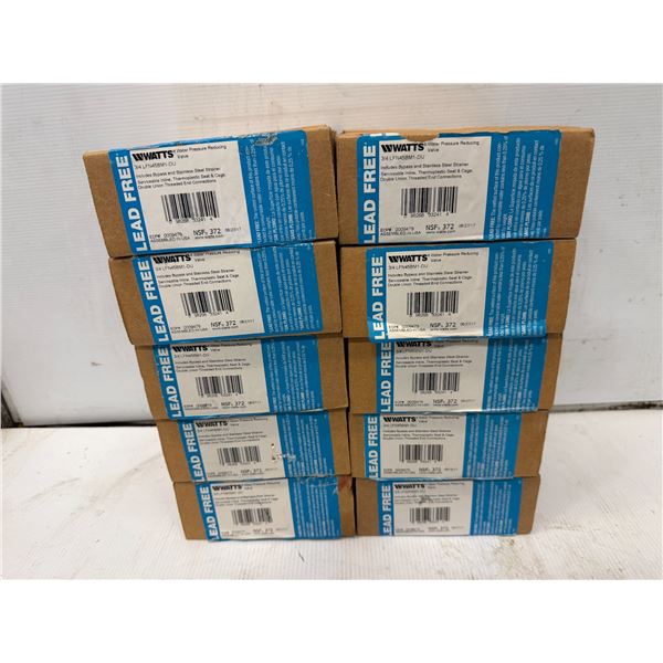 Lot of (10) Watts #3/4 LFN45BM1-DU Water Pressure Reducing Valves