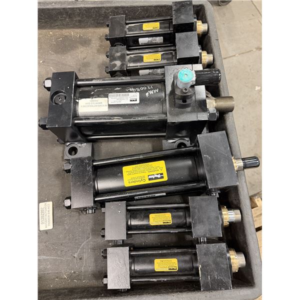 Lot of (6) Parker Cylinders