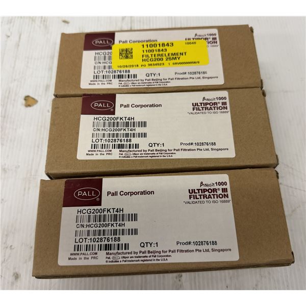 Lot of (3) Pall Corp. #HCG200FKT4H