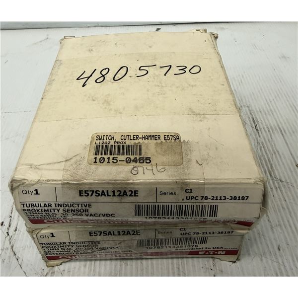 (2) Cutler-Hammer #E57SAL12A2E Proximity Sensors
